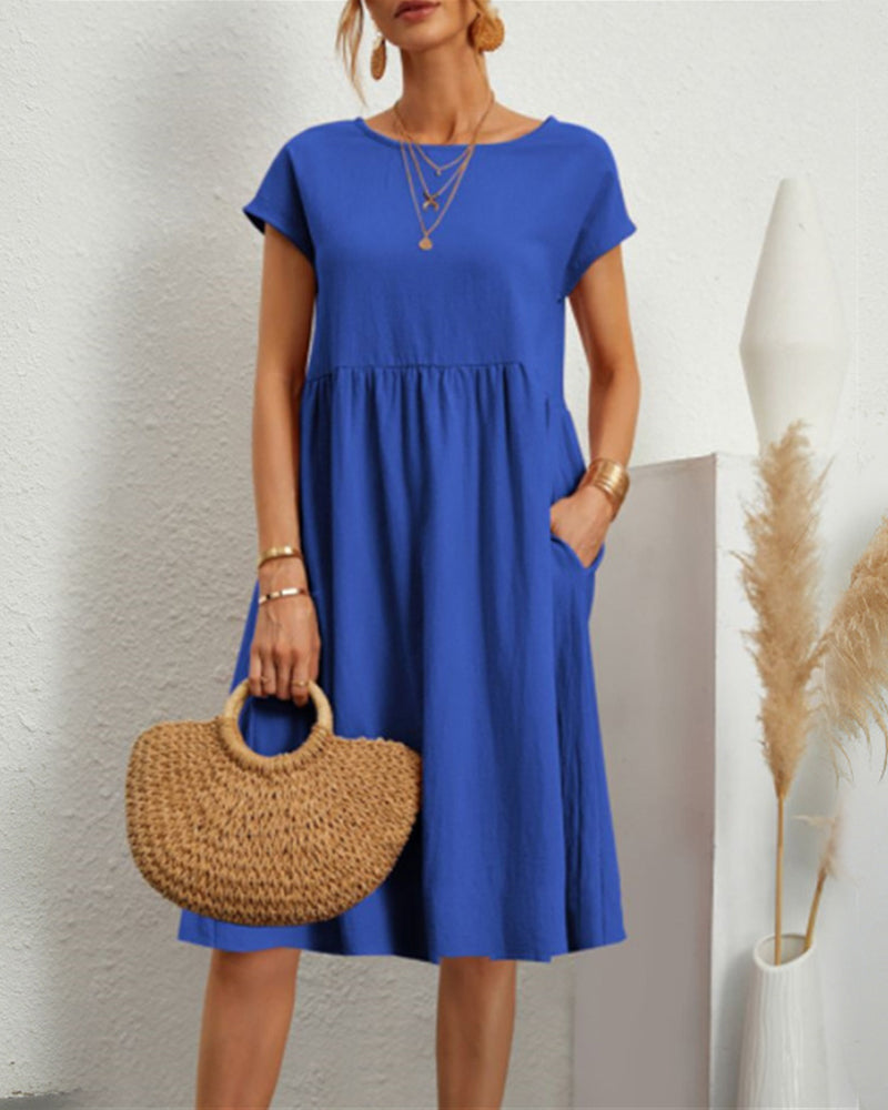 Jane | Vestido suelto clásico y cómodo con escote redondo