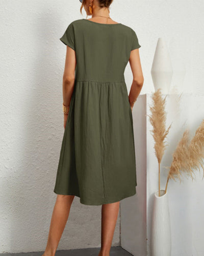 Jane | Vestido suelto clásico y cómodo con escote redondo