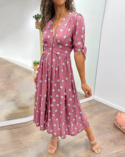Nipa | Vestido de lunares con escote en V