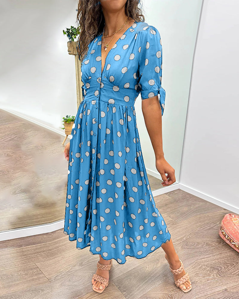 Nipa | Vestido de lunares con escote en V
