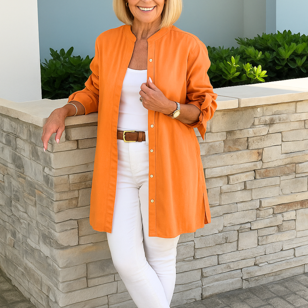 Louise | Blusa Camisera Elegante con Mangas de Lazo