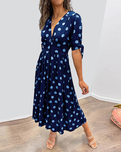 Nipa | Vestido de lunares con escote en V