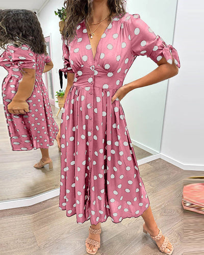 Nipa | Vestido de lunares con escote en V