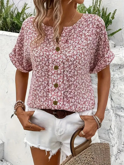 Avira | Top elegante, veraniega y con estampado floral