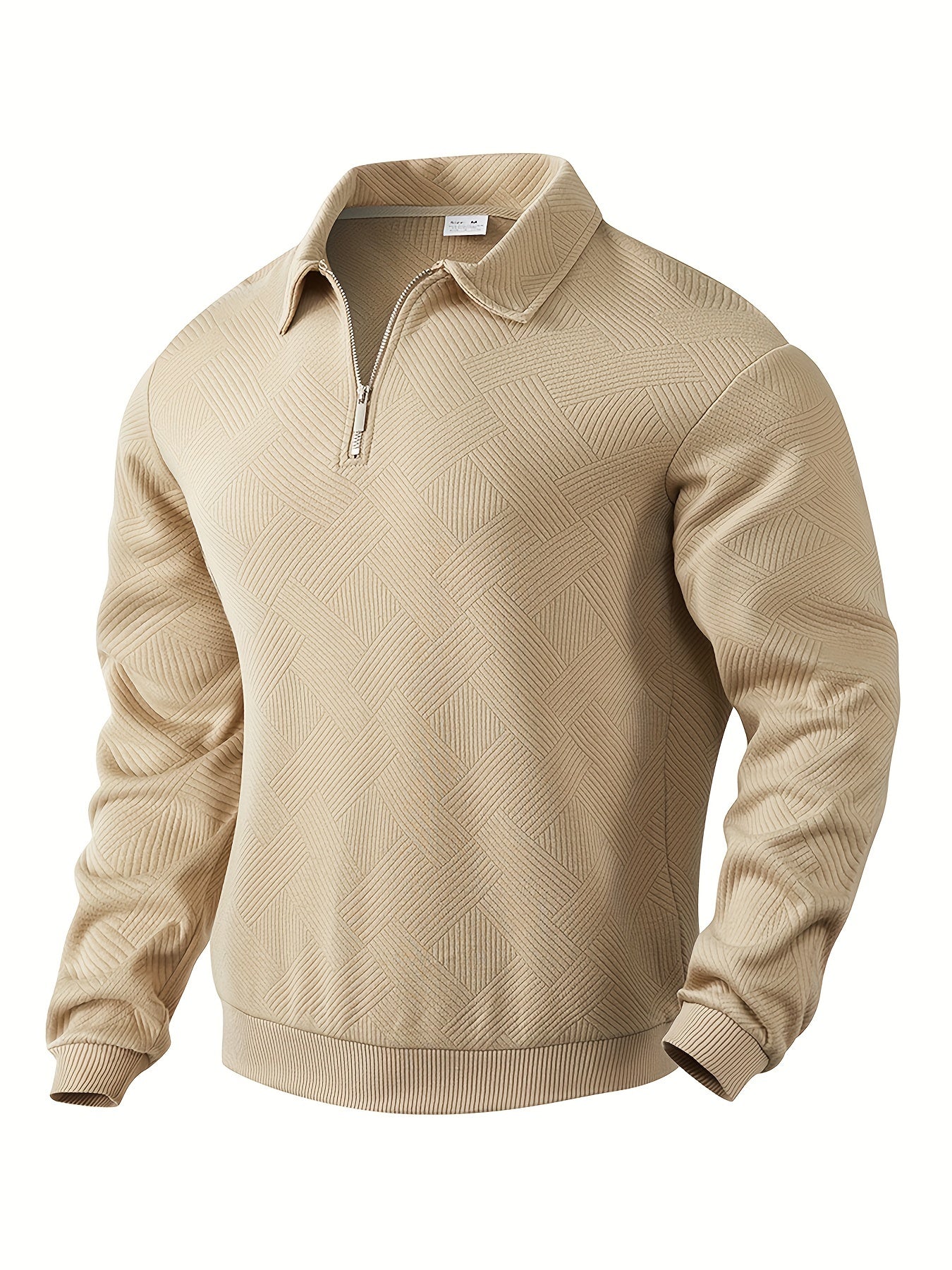 Baldrick | Sudadera vintage con cremallera y estampado geométrico