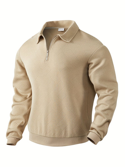 Baldrick | Sudadera vintage con cremallera y estampado geométrico