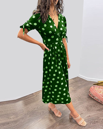 Nipa | Vestido de lunares con escote en V