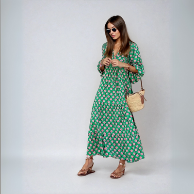 Elin | Maxi vestido boho de algodón