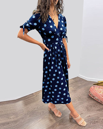 Nipa | Vestido de lunares con escote en V