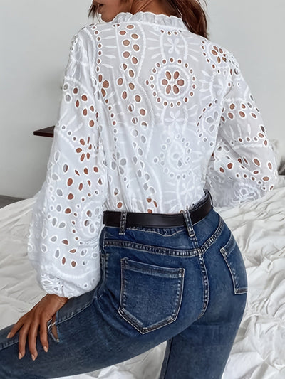 Roselina | Blusa bordada de manga larga