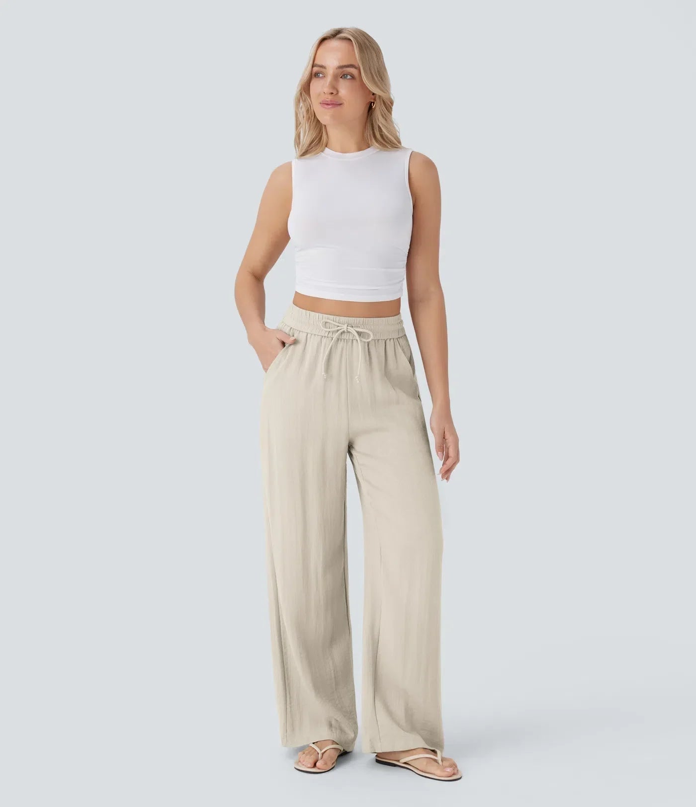 Zafeiria | Pantaloni Di Lino Eleganti