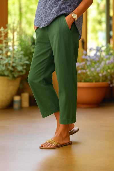 BRIGIDA | PANTALONES DE VERANO DE LINO Y ALGODÓN