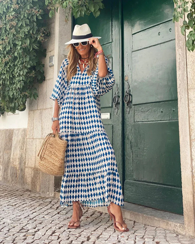 Elin | Maxi vestido boho de algodón