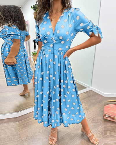Nipa | Vestido de lunares con escote en V