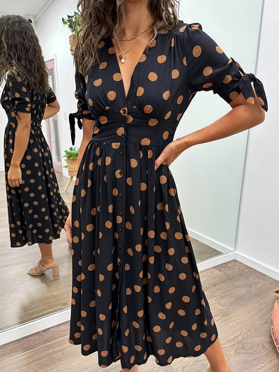 Nipa | Vestido de lunares con escote en V