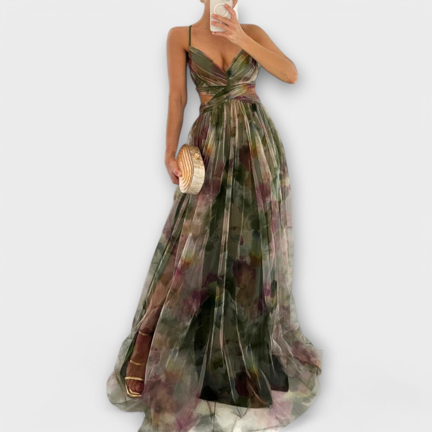 Anna | Vestido largo con cuerpo entallado.
