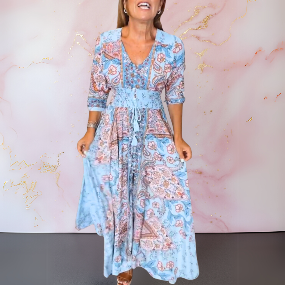 Marga | Vestido de verano elegante con escote en V.