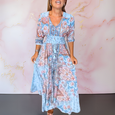 Marga | Vestido de verano elegante con escote en V.