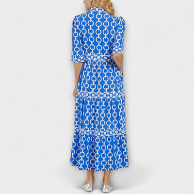 Isabelle | Vestido midi con cuello de camisa