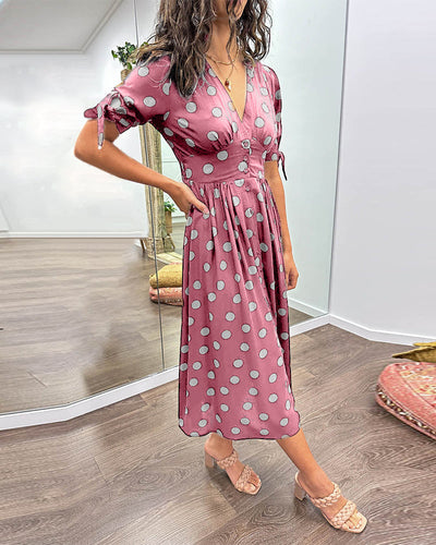 Nipa | Vestido de lunares con escote en V