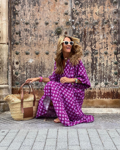Elin | Maxi vestido boho de algodón