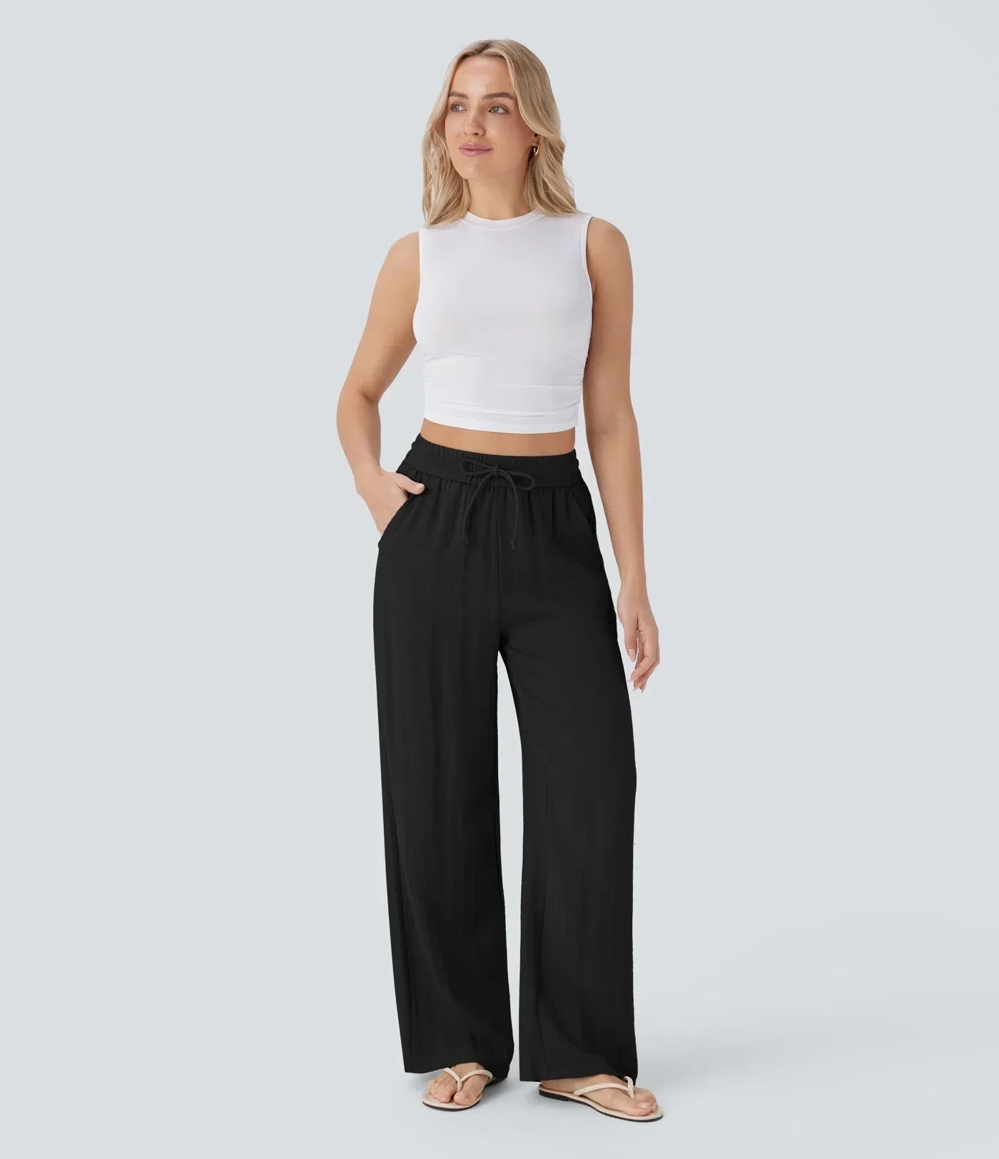 Zafeiria | Pantaloni Di Lino Eleganti