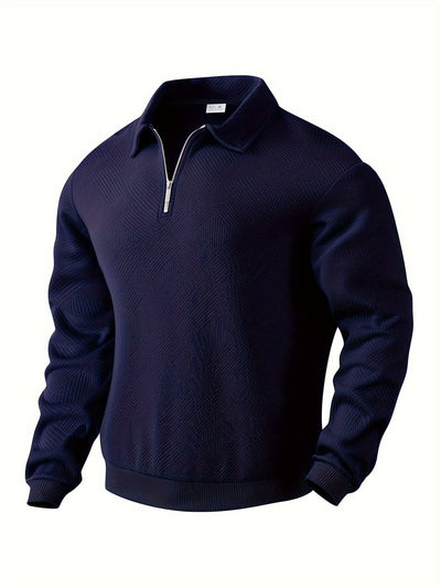 Baldrick | Sudadera vintage con cremallera y estampado geométrico