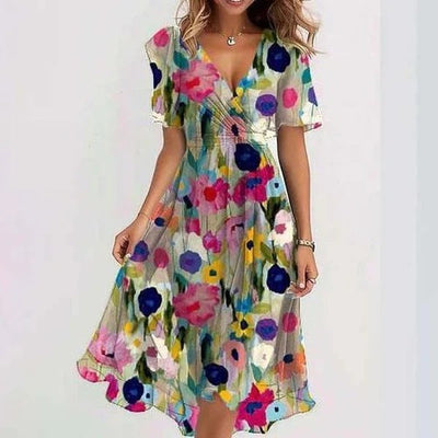 Lina | Vestido elegante con mangas cortas