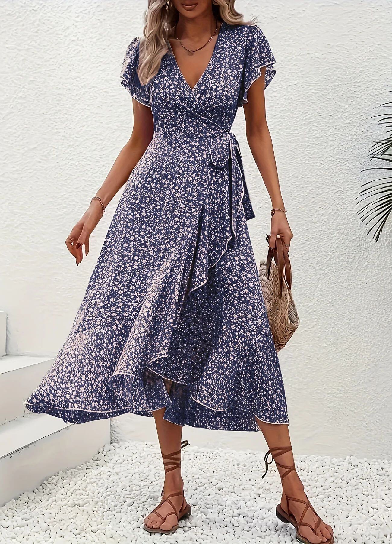 Anette | Elegante vestido de verano con estampado floral