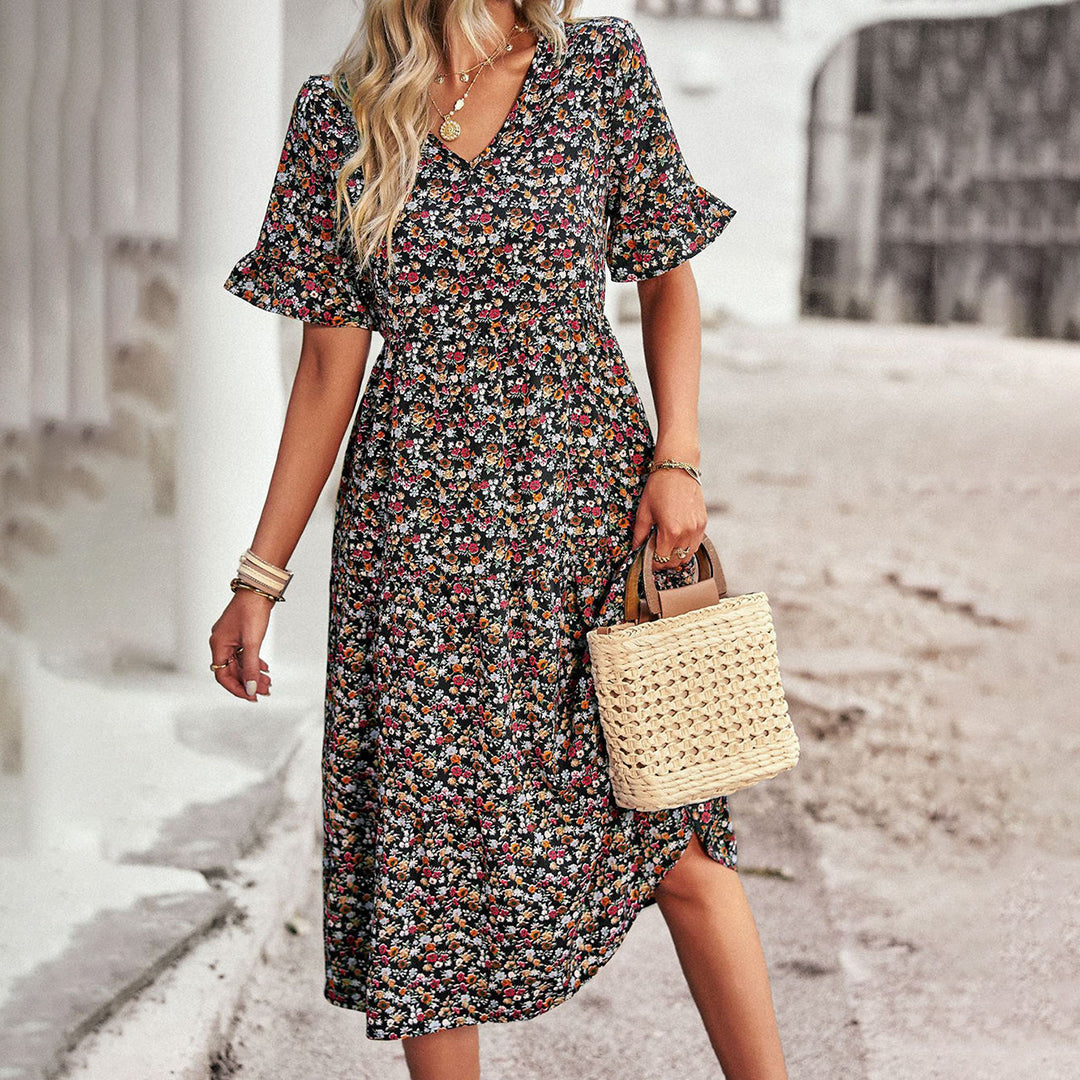 Carol | Vestido midi floral de verano
