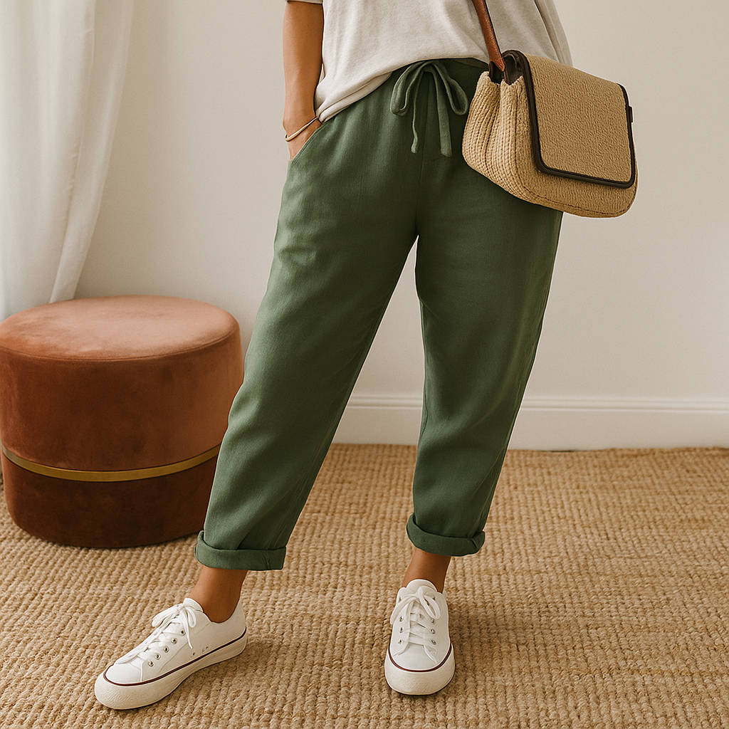 Pantalón de lino antihumedad, informal y elegante