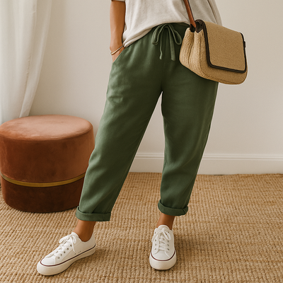 Pantalón de lino antihumedad, informal y elegante