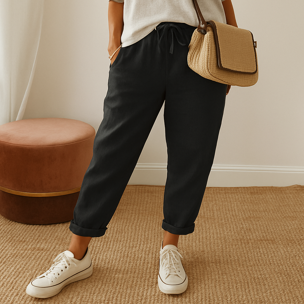 Pantalón de lino antihumedad, informal y elegante