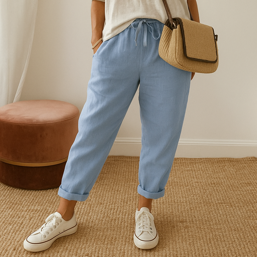 Pantalón de lino antihumedad, informal y elegante