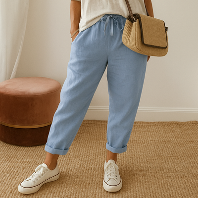 Pantalón de lino antihumedad, informal y elegante