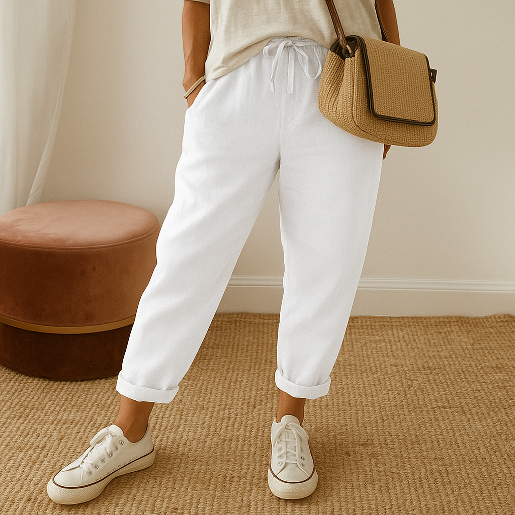 Pantalón de lino antihumedad, informal y elegante