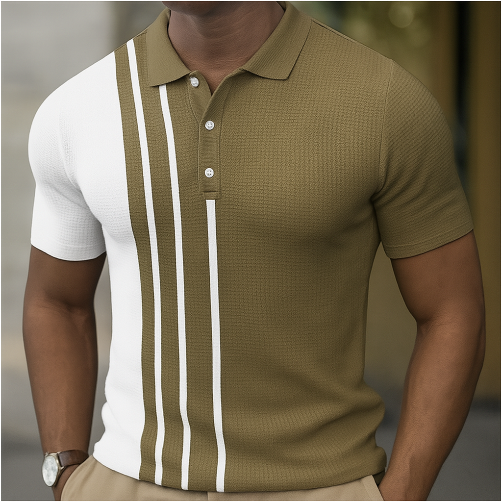 Gregory | Camiseta tipo polo con rayas modernas