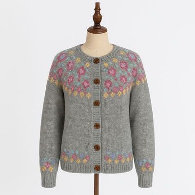 Elva | Cárdigan de punto suelto con diseño