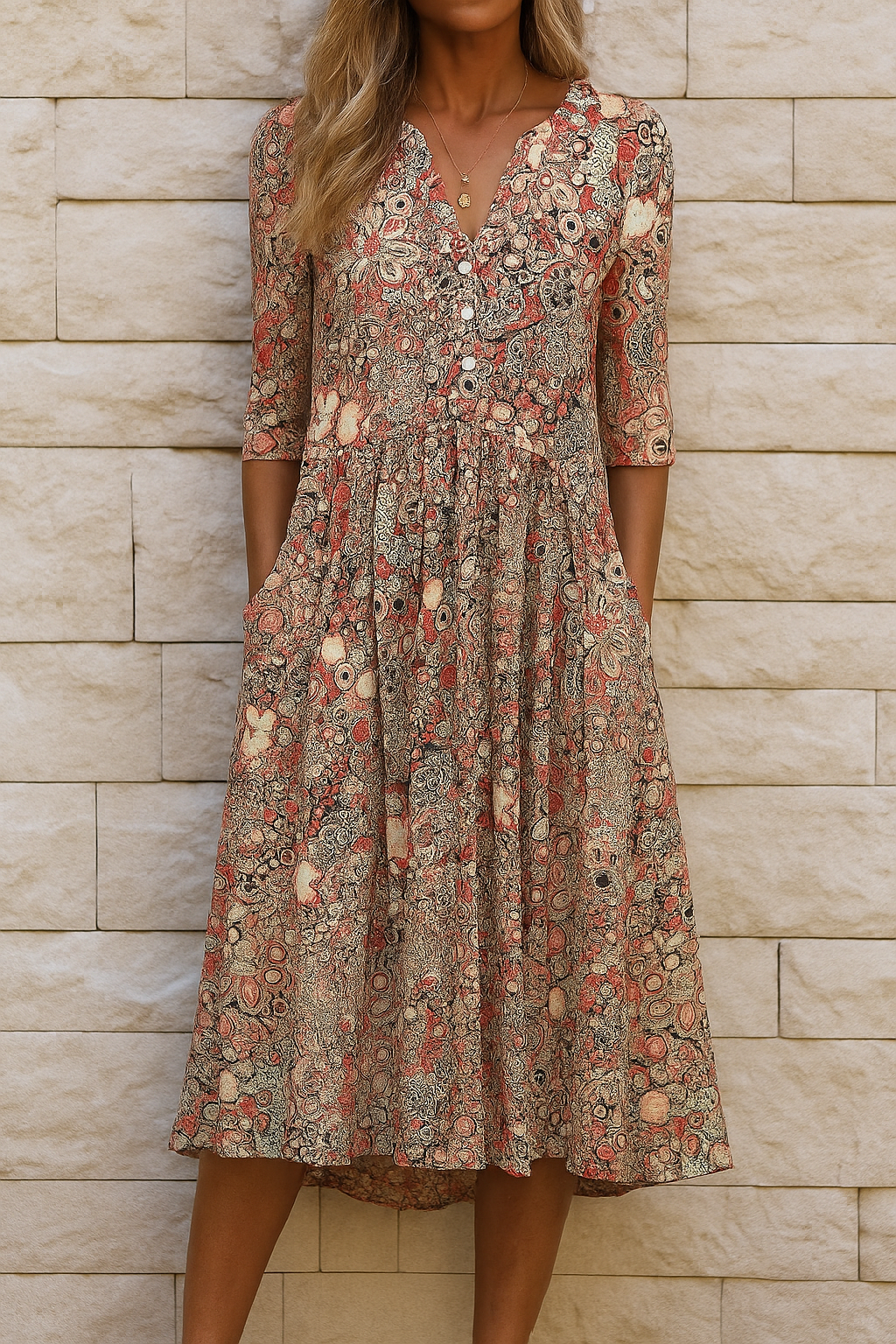 Miranda | Vestido elegante con escote en V