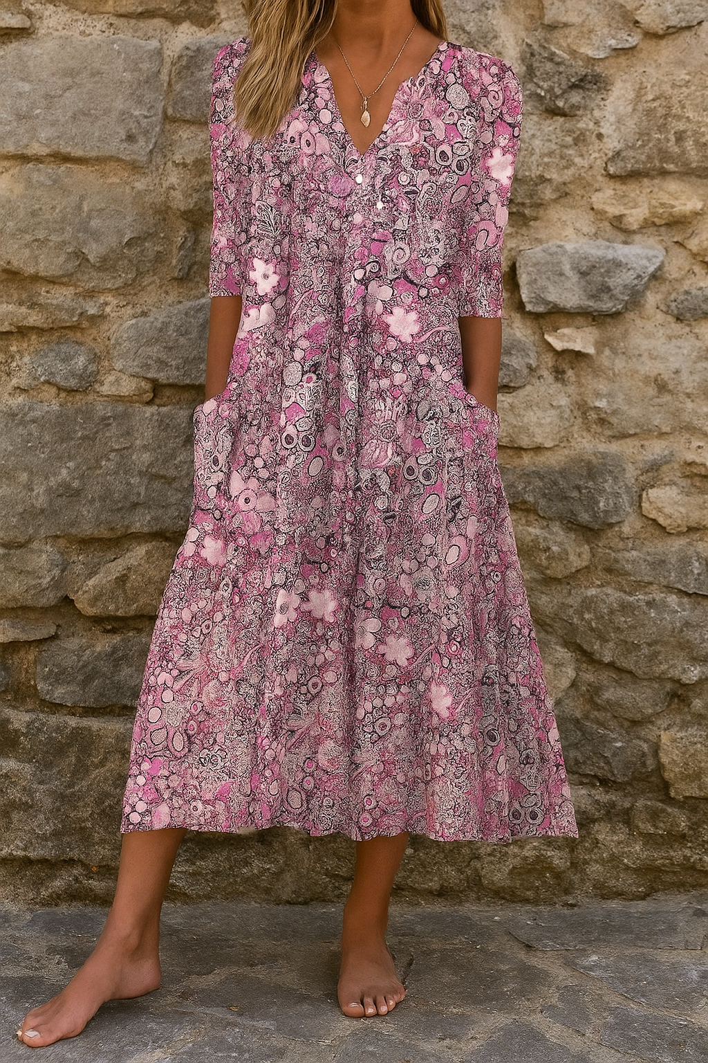 Miranda | Vestido elegante con escote en V