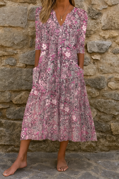 Miranda | Vestido elegante con escote en V