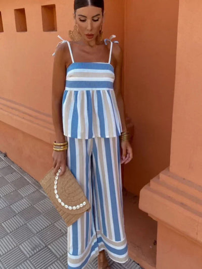 Hanne | Summer set con pantalones impresos