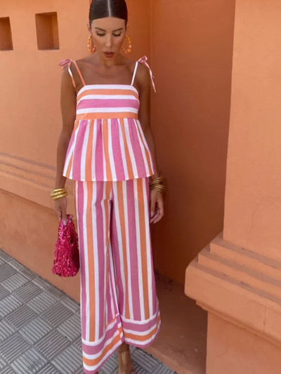 Hanne | Summer set con pantalones impresos