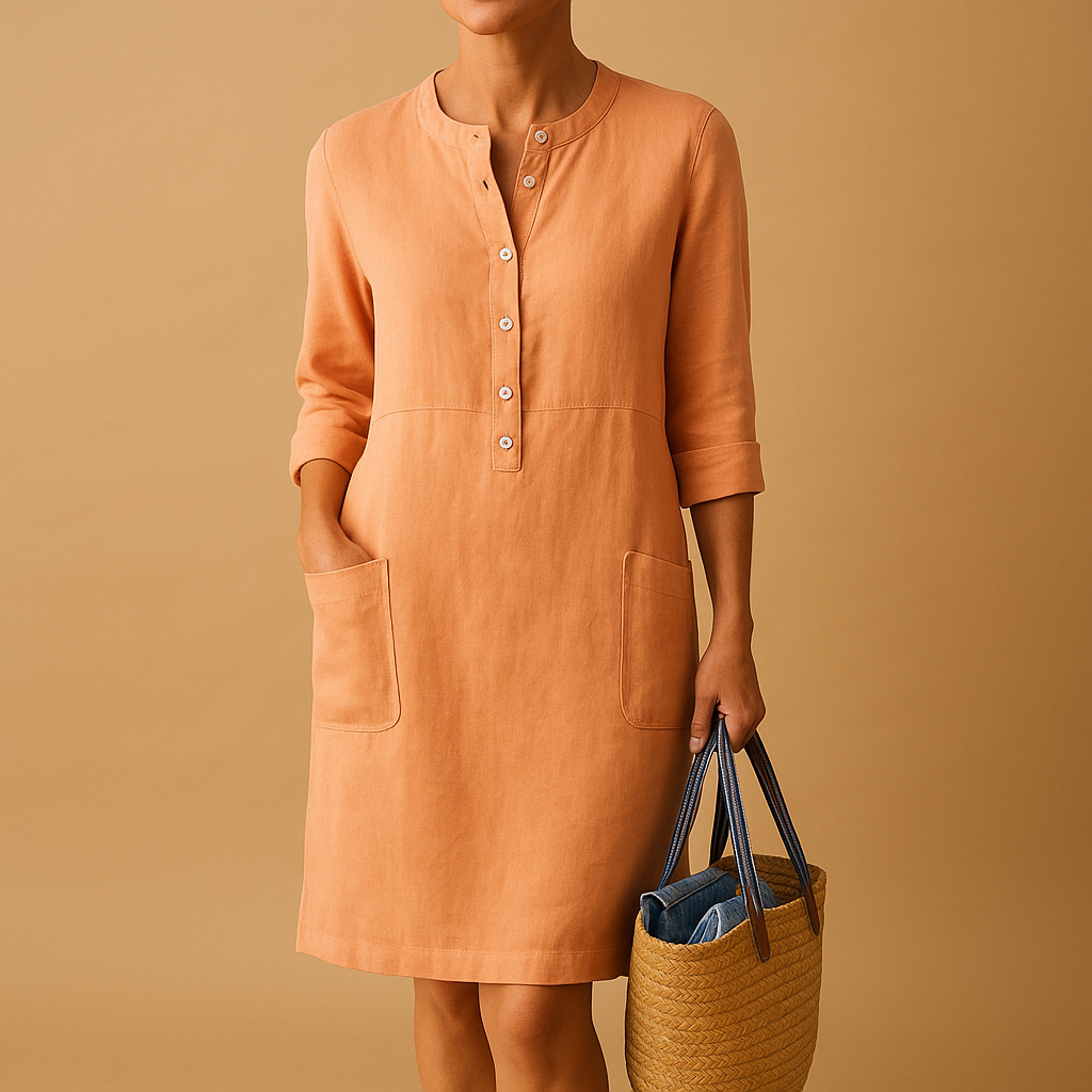Lianne | Vestido midi minimalista – Elegancia atemporal y comodidad incomparable