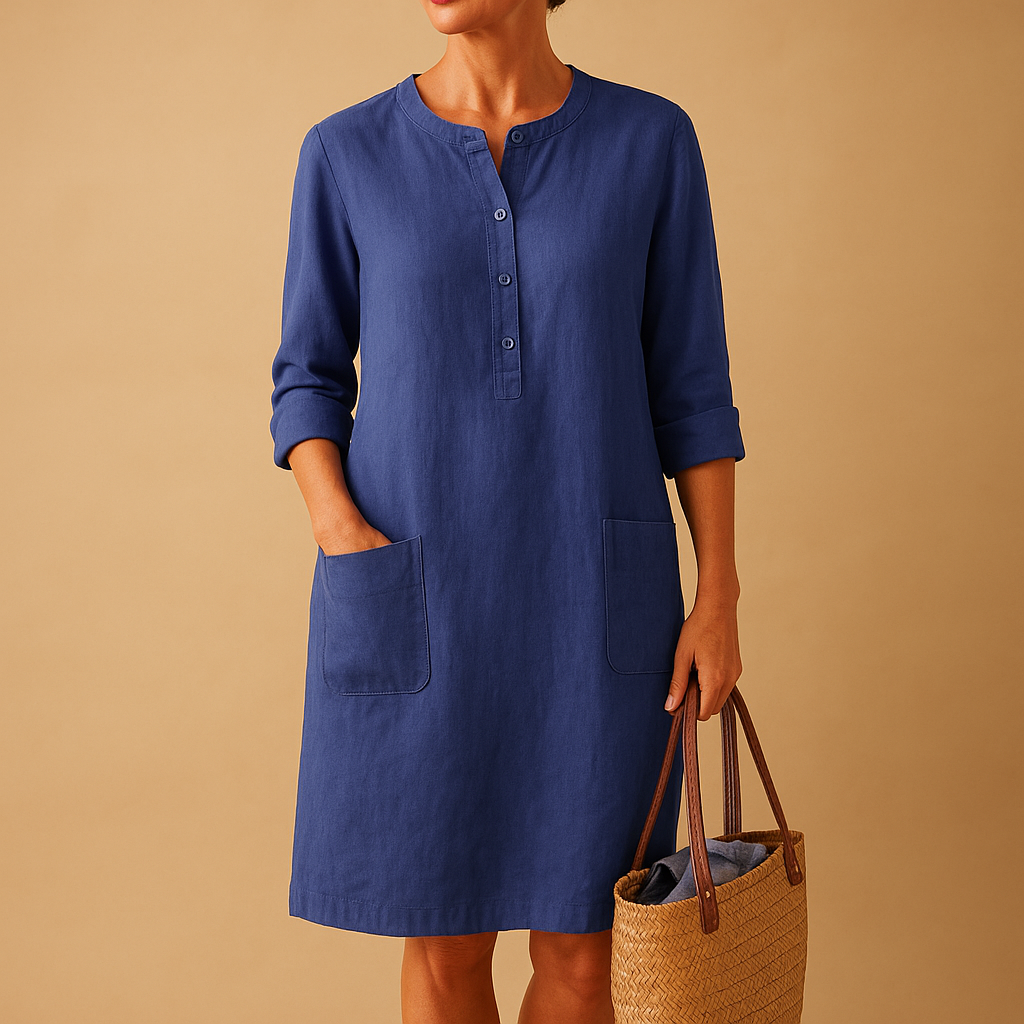 Lianne | Vestido midi minimalista – Elegancia atemporal y comodidad incomparable