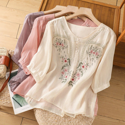 Tamsina | Blusa Relajada Bordada
