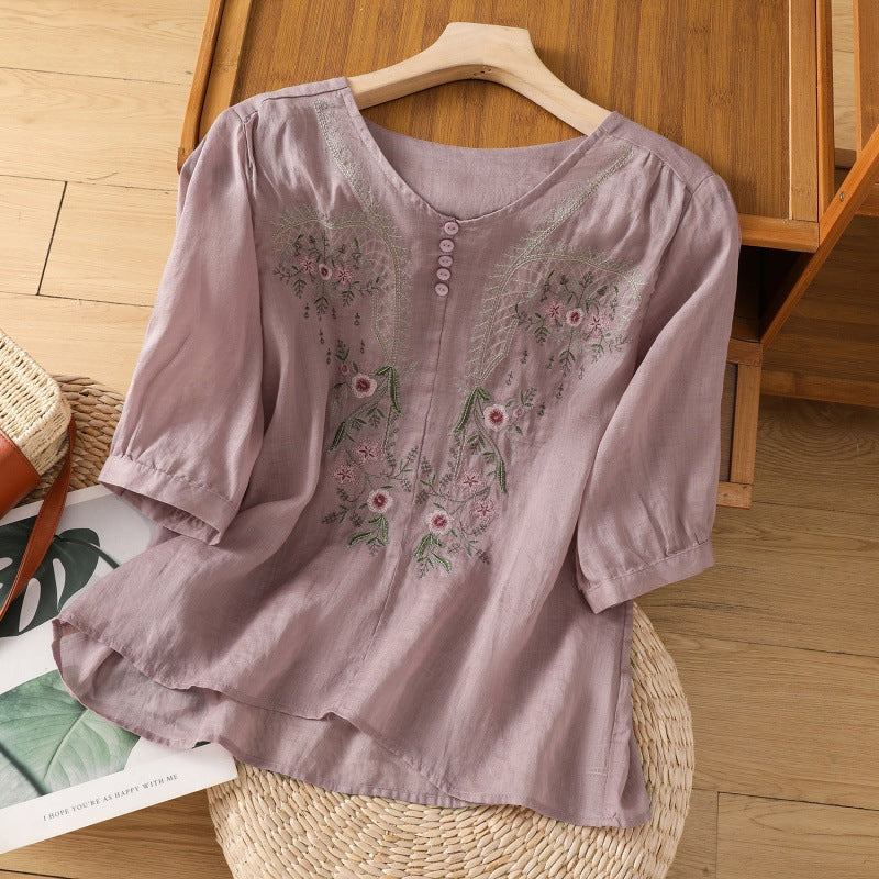 Tamsina | Blusa Relajada Bordada