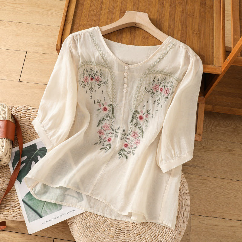 Tamsina | Blusa Relajada Bordada