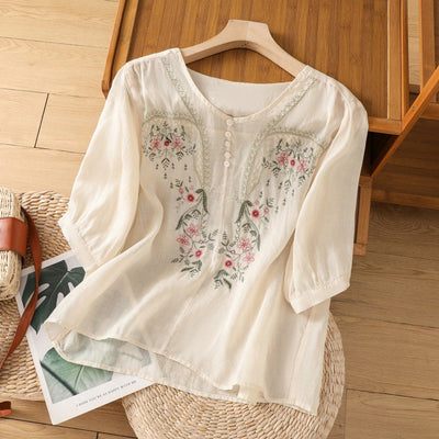 Tamsina | Blusa Relajada Bordada