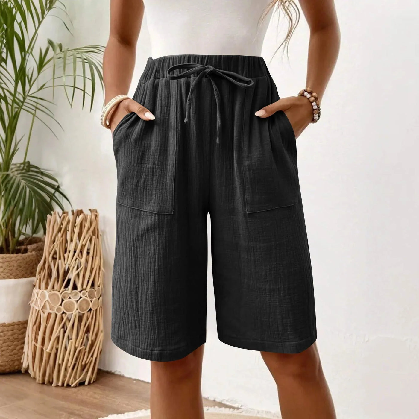 Karina | Shorts de verano en lino y algodón